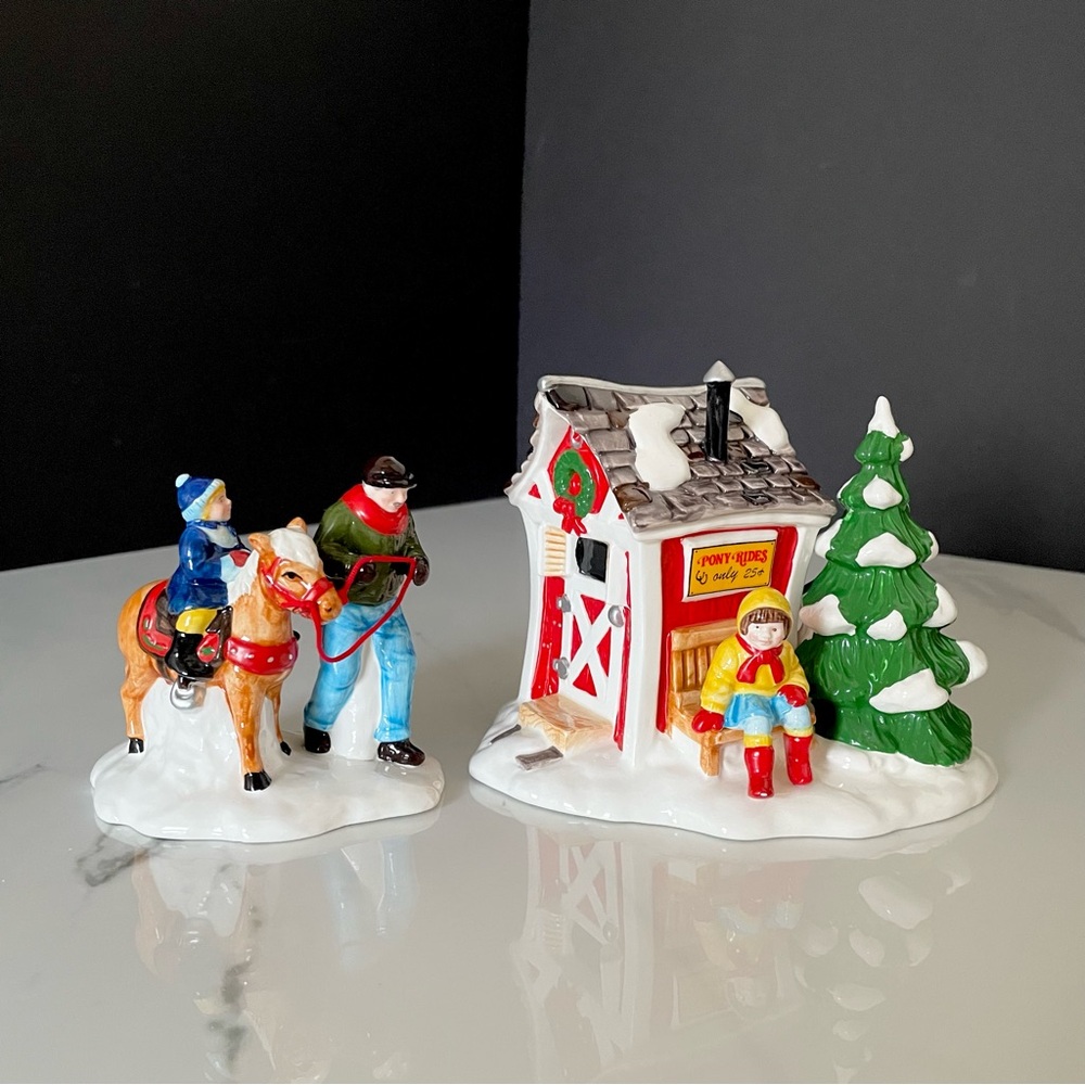 "Pint Size Pony Rides" Snow Village Figurines by Dept. 56